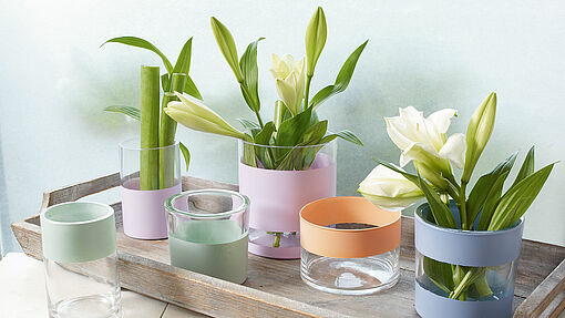 DIY Glasvasen mit edding Permanent Spray 5200