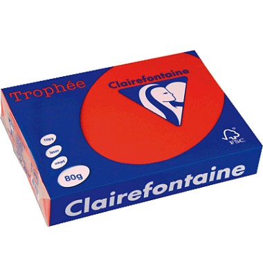 Clairefontaine Kopierpapier Trophee korallenrot intensiv 8175C