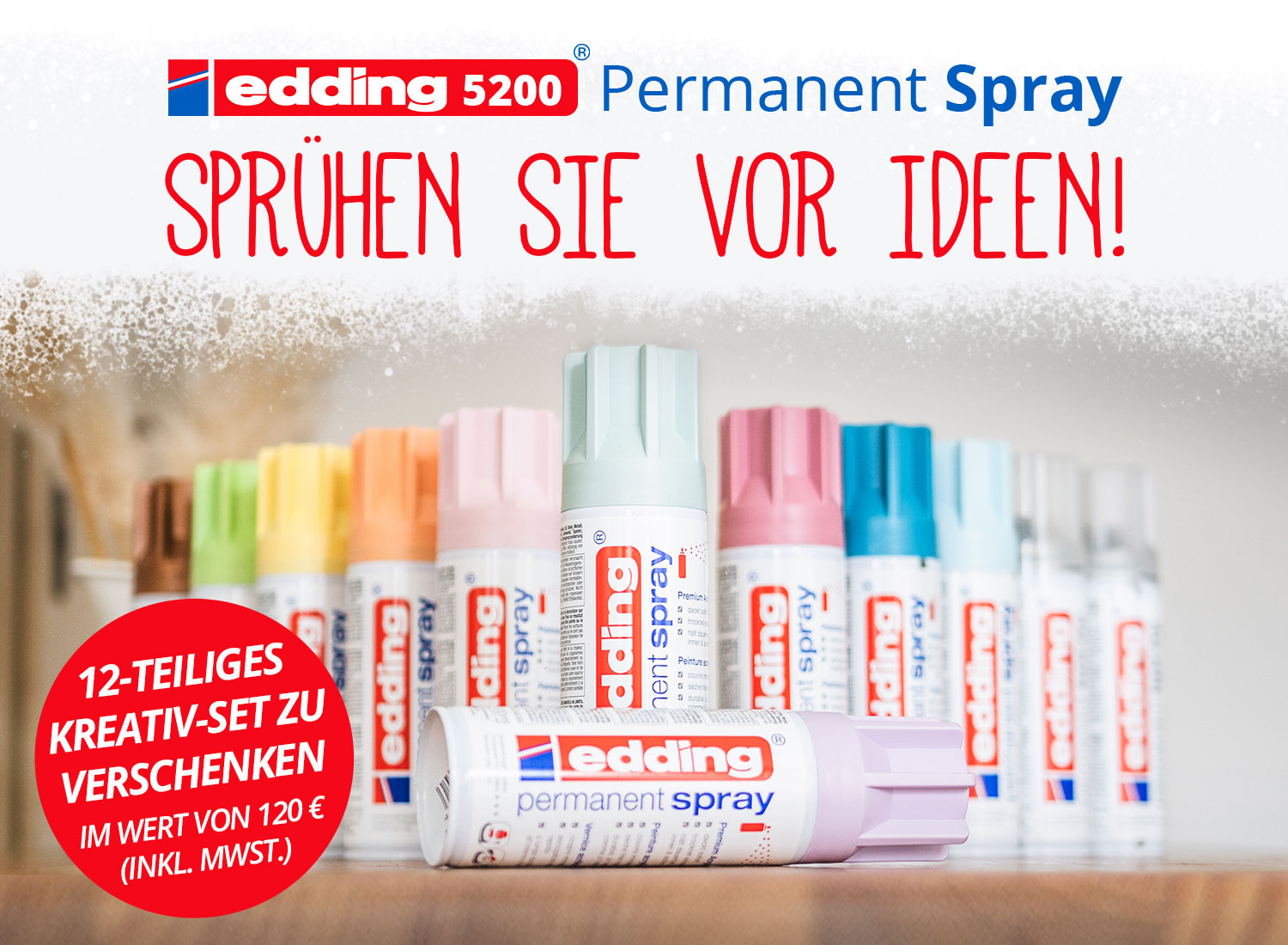 Geschenkverlosung edding Permanentspray September 2020