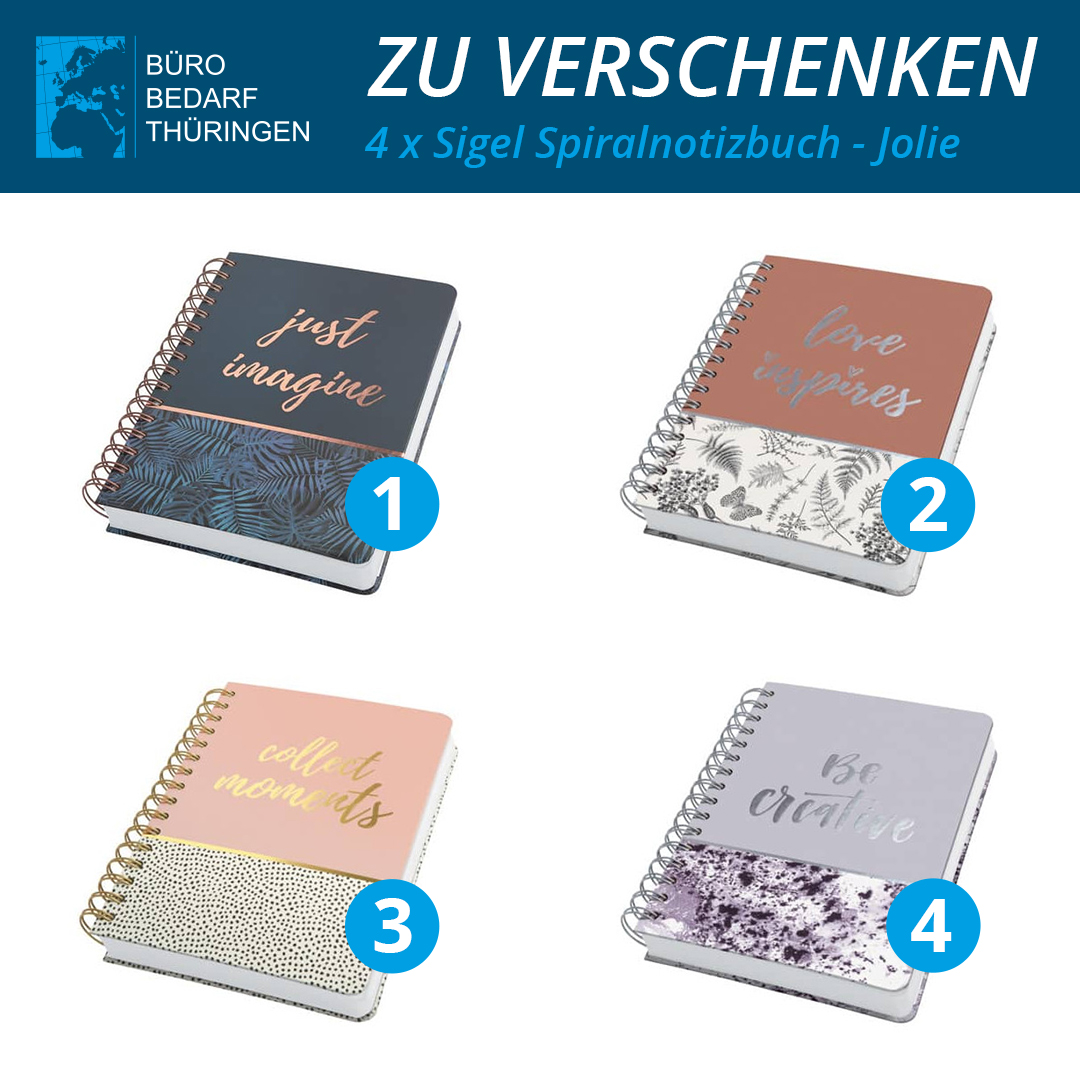 Sigel Notizbücher Geschenkverlosung Geschenk