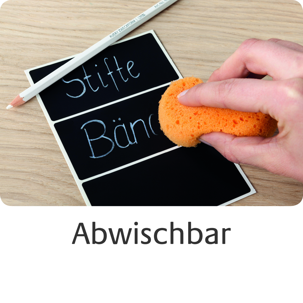 Abwischbarer Aufkleber