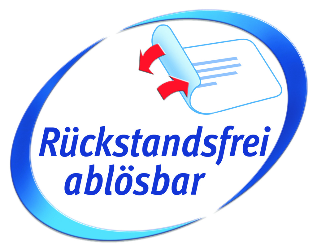 Illustration rückstandsfreie Ablösbarkeit