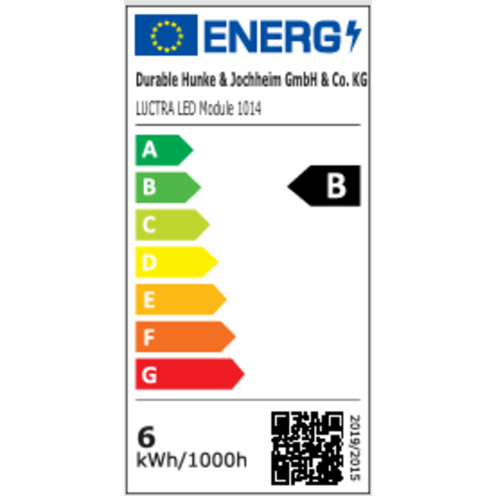Energieeffizienzklasse B Label